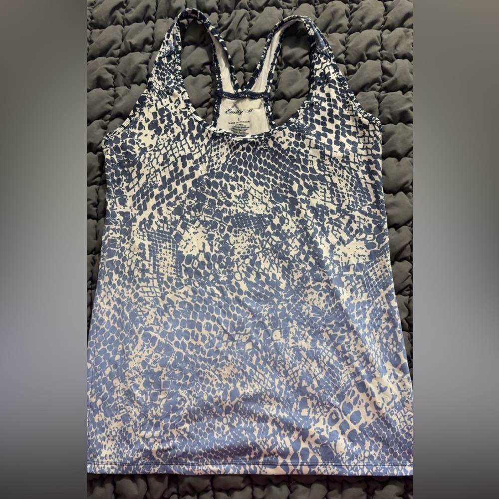 Emily B Blue and White Tank Top